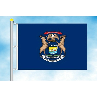 LIBEA, s.r.o. Michigan vlajka Rozměr: 30×45 cm, Uchycení: Karabiny na stožár