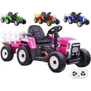 Mamido elektrický traktor s vlečkou Truck růžová