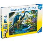 Ravensburger Пъзел Ravensburger от 100 XXL части - Земя на динозаври (10740) - baby