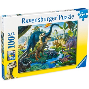 Ravensburger Пъзел Ravensburger от 100 XXL части - Земя на динозаври (10740) - baby