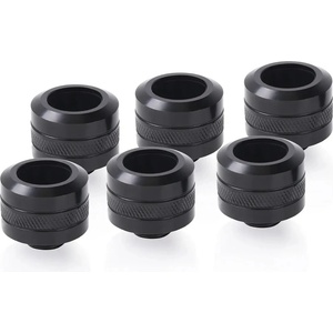 Alphacool Компресионен фитинг Alphacool Eiszapfen PRO 16mm HardTube Fitting G1/4 - Deep Black (6 бр) (AC-1017628) - pcbuild
