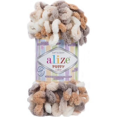 Alize příze Puffy color 5926 variace cappuccino