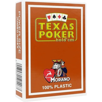Modiano Пластични покер карти Texas Poker - охра