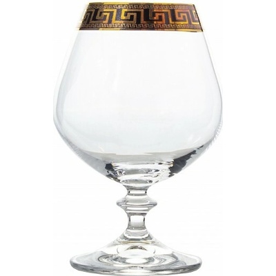 Crystal Bohemia BOHEMIA ANGELA VERSO GOLD POHÁR NA BRANDY 6 x 400 ML
