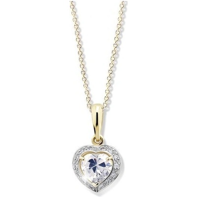 Cutie Jewellery prívesok zo žltého zlata so zirkónmi Z6308 1810 40 10 X 1