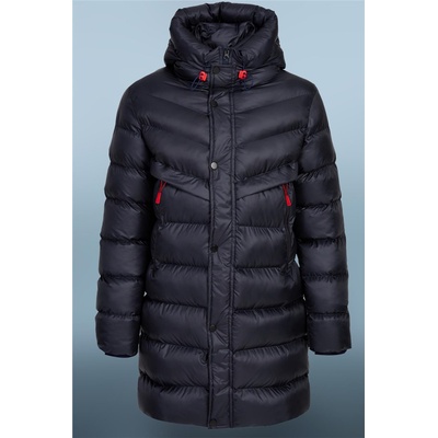 D1fference Мъжко водонепромокаемо и ветроустойчиво яке с качулка du - Тъмносиньо #408722 (408722_Тъмносин)