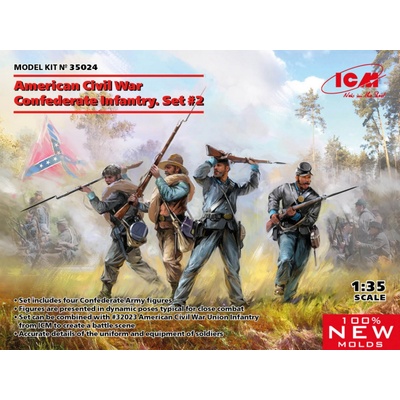 ICM American Civil War Confederate Infantry Set No.2 1:35