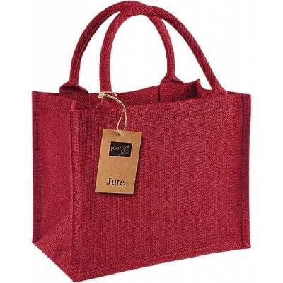 Westford Mill Jutová mini dárková taška WM412 Red 26 x 22 x 14 cm