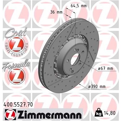 ZIMMERMANN Brzdový kotúč 400.5527.70