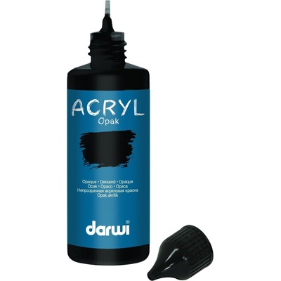 Darwi Opak АКРИЛНА боя Black 80 ml 1 бр (DA0220080100C)