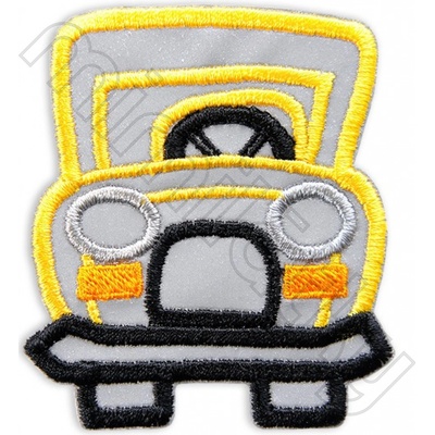 Nášivky reflexní nažehlovací žluté auto