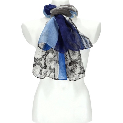 Cashmere letná šatka modrá