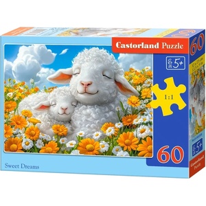 Castorland Пъзел Castorland от 60 части - Сладките сънища на агънцата (В-066308) - baby