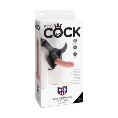 Pipedream King Cock Strap on Harness w/ 6" Cock