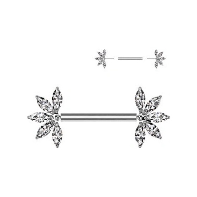 Šperky4U piercing do bradavky titan Push In TIT1410-C