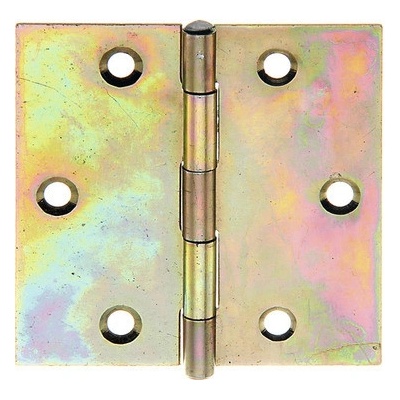 Záves so zanitovaným mosadzným čapom 38x38 mm, galvanicky pozinkovaný