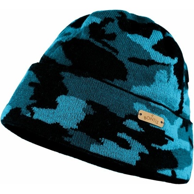 Bontis Dětská maskáčová čepice Tyrkysová
