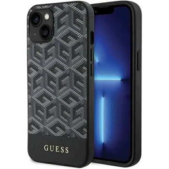 GUESS Кейс Guess GCube Stripes MagSafe за iPhone 15 / 14 / 13, черен (GUE003573-0)