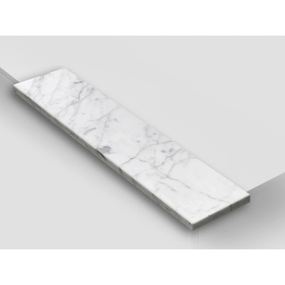 TONE OF STONE Vnitřní parapet z přírodního kamene - Mramor Bianco Carrara lesk, 10x150x20 mm
