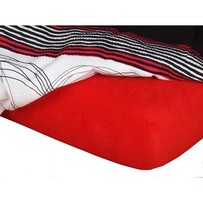 Dadka jersey prostěradlo červené 100x200x18