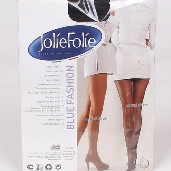 Image 1 of Дамски черен чорапогащник с пеперуда ELODIE 20 den