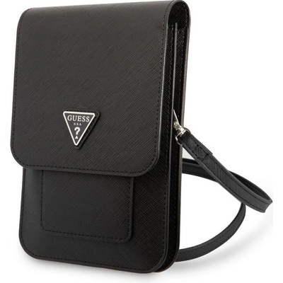 Pouzdro Guess Saffiano Triangle Logo Phone Bag Universal černé