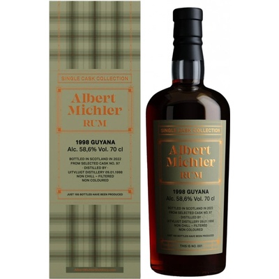 Albert Michler Single Cask Guyana 1998 58,6% 0,7 l (karton)