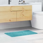 vidaXL Килимче за баня с антихлъзгаща повърхност Тюркоаз 50 x 80 cm ПП (4019830)