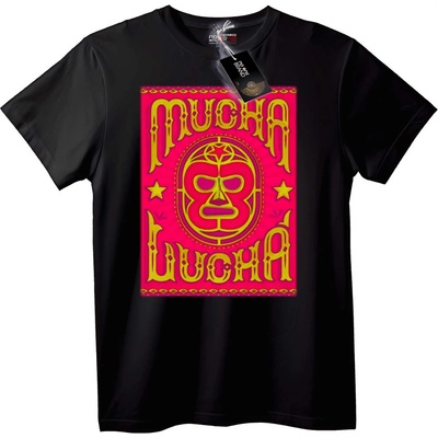 NOONEBRAND Тениска Борец Mucha Lucha - 2XL, Black