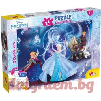Lisciani Пъзел lisciani 74006 - 24 части - Замръзналото кралство, двулицев пъзел (li74006)