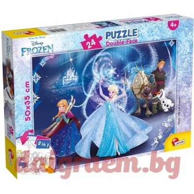 Lisciani Пъзел lisciani 74006 - 24 части - Замръзналото кралство, двулицев пъзел (li74006)