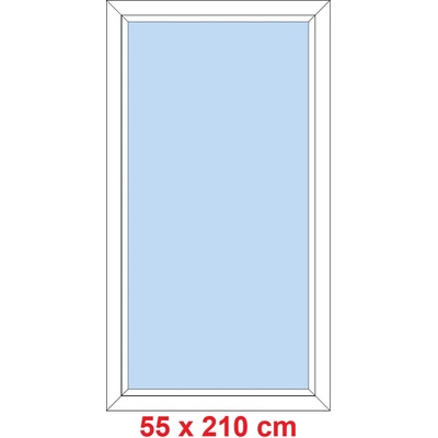 Soft Plastové okno 55x210 cm, FIX neotevíravé, Bílá levé