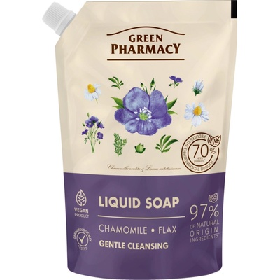 Green Pharmacy tekuté mýdlo Heřmánek a len 460 ml