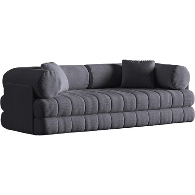 Cosmopolitan Design Tmavě šedá bouclé rozkládací pohovka Kemi 206 cm