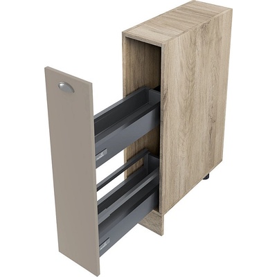 ИРИМ Долен кухненски шкаф бутилиера Сити АРФ-Капучино мат-11-58 20 см