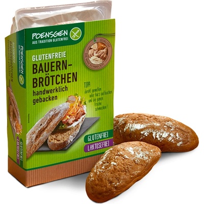 Poensgen Farmářské bagetky se lněnými semínky bez lepku a bez laktózy 2 x 75 g