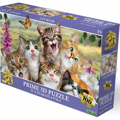 PRIME 3D Puzzle Mačacia selfie 100 ks