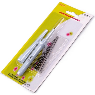 Prima-obchod Jehla na plstění s náhradními jehlami, barva šedá světlá – Zboží Dáma