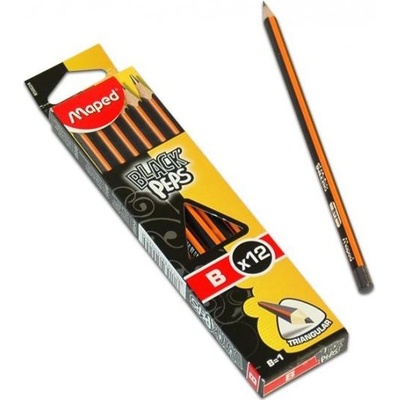 Maped Black´ Peps HB s pryží 12 ks – Zboží Živě