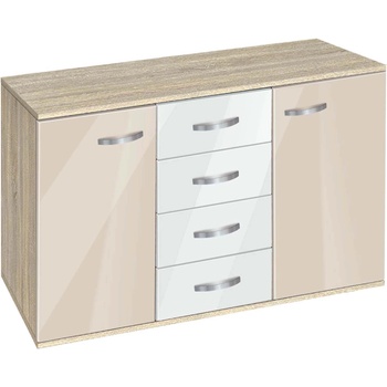 Bogdan Furniture G Скрин с чекмеджета и вратички Memo. bg, модел BM-Ava 1200, ГБ сонома и крем гланц