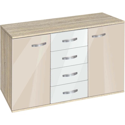 Bogdan Furniture G Скрин с чекмеджета и вратички Memo. bg, модел BM-Ava 1200, ГБ сонома и крем гланц