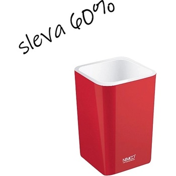 NIMCO Pohárik na zubné kefky ELI | stojaci | červený (EL 3058-30)