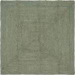 vidaXL Килим за площ Маслиненозелено 160 x 160 cm юта (42010459)