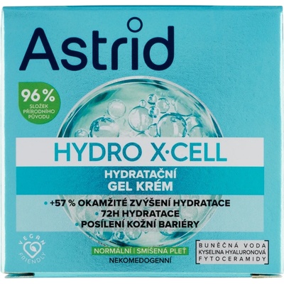 Astrid T. M. , a. s Astrid T. M. , a. s. Astrid Hydro X-Cell хидратиращ гел крем за нормална и комбинирана кожа 50 мл