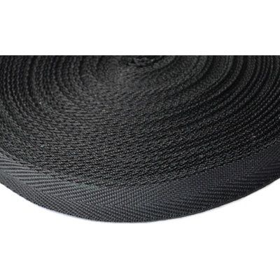 Prima-obchod Keprovka hrubší vazby šíře 20 mm polypropylén, barva Černá