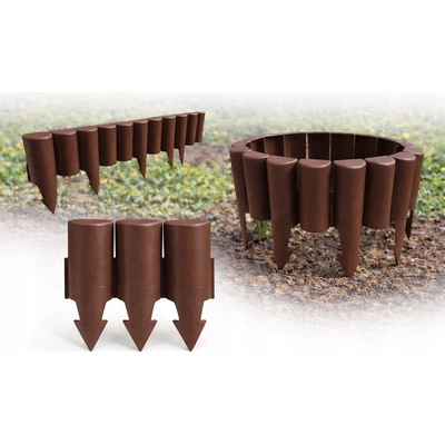 Plast Zahradní lem 249 cm x 23 cm hnědý