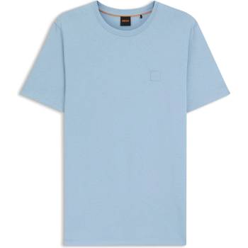 Boss Тениска Boss Mens BOSS ORANGE Tales T-Shirt with Logo Patch Premium Cotton - Blue 458