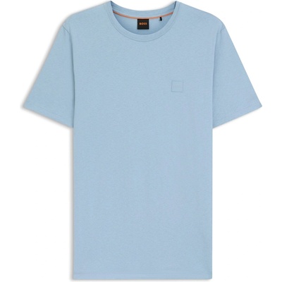 Boss Тениска Boss Mens BOSS ORANGE Tales T-Shirt with Logo Patch Premium Cotton - Blue 458