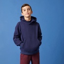 Domyos detská hrejivá mikina s kapucňou tmavomodrá