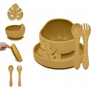 PETITE&MARS Set jedálenský silikónový TAKE&MATCH Intense Ochre 4 ks